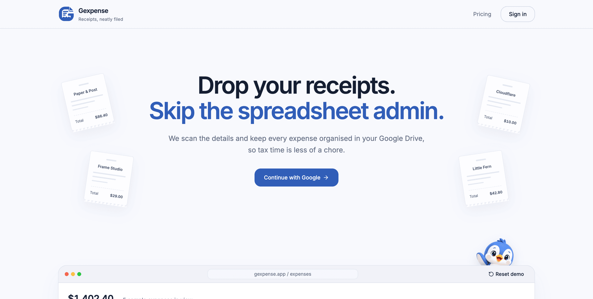 Gexpense screenshot 1