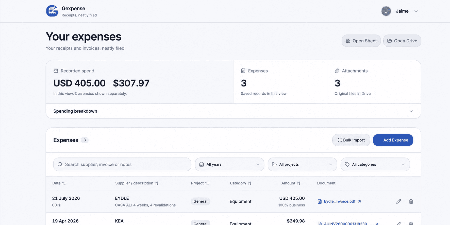 Gexpense screenshot 4