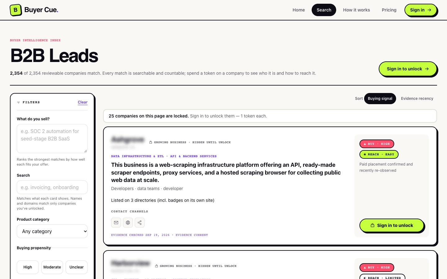 BuyerCue screenshot 2