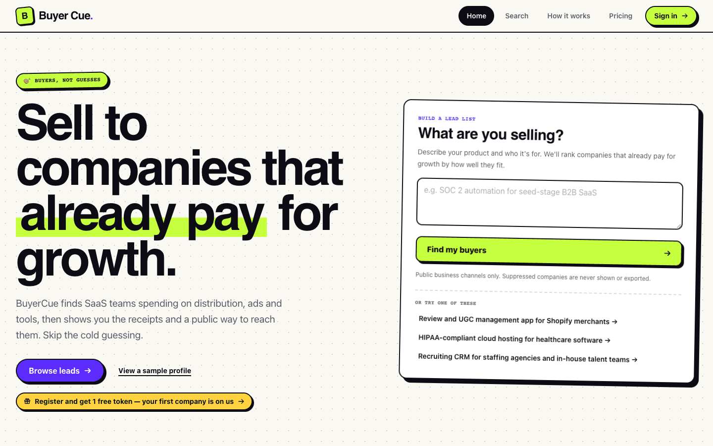 BuyerCue screenshot 1