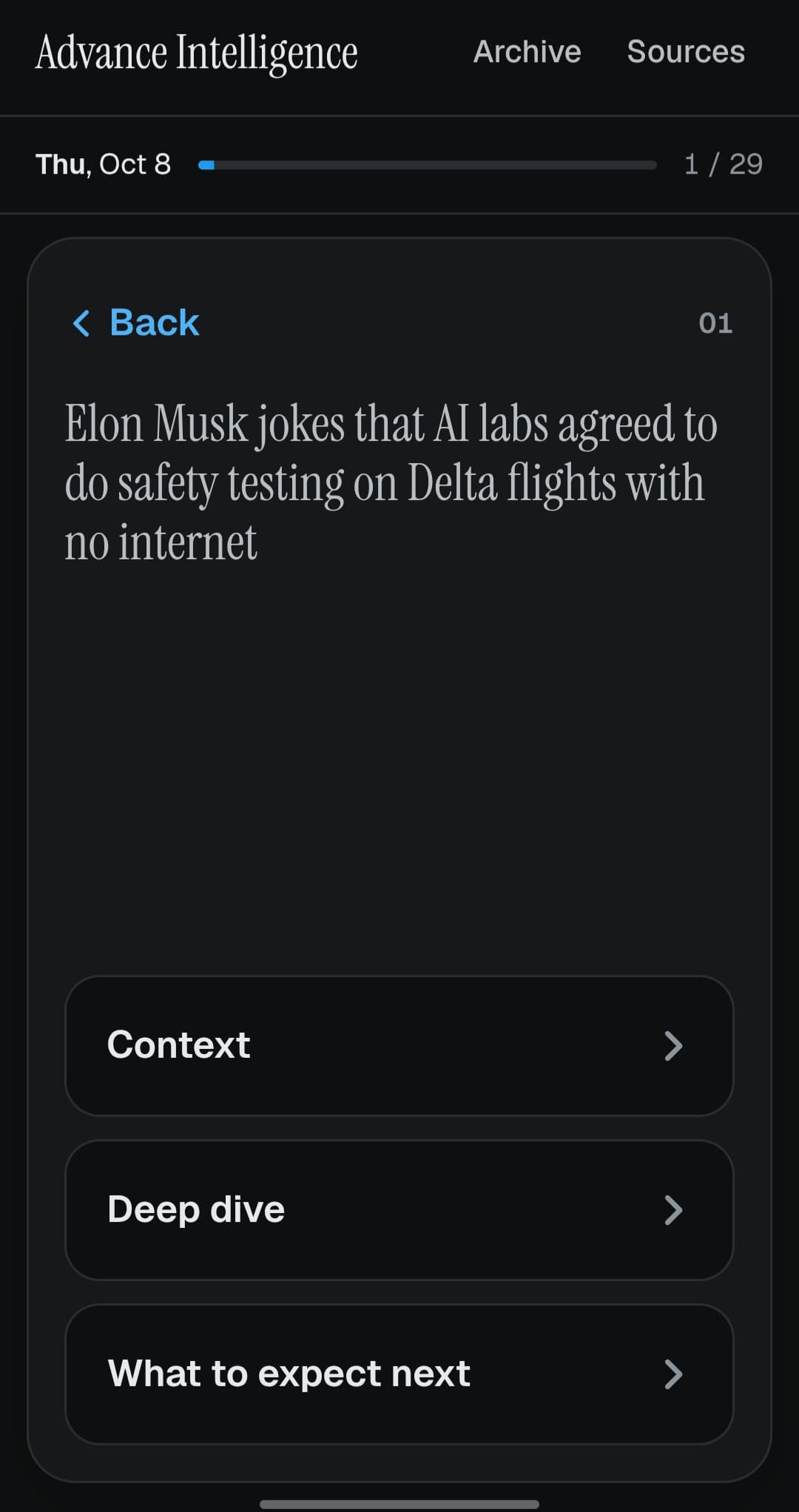 Advance Intelligence screenshot 2